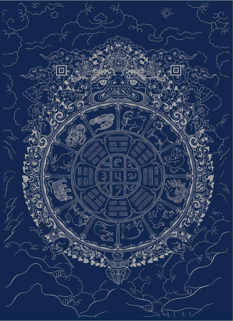 Nine Palaces Bagua Thangka DIY Kit - A Path to Inner Peace