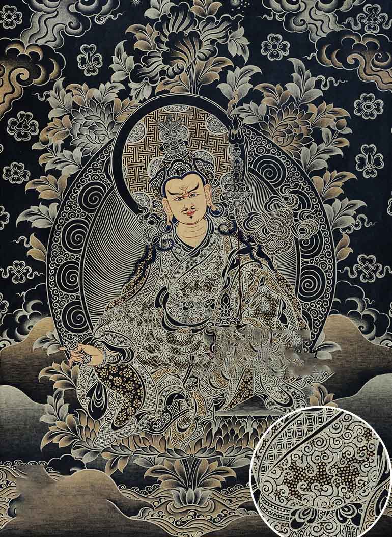 Sacred Guru Rinpoche Thangka DIY Kit – Elevate Your Space with Tibetan Wisdom