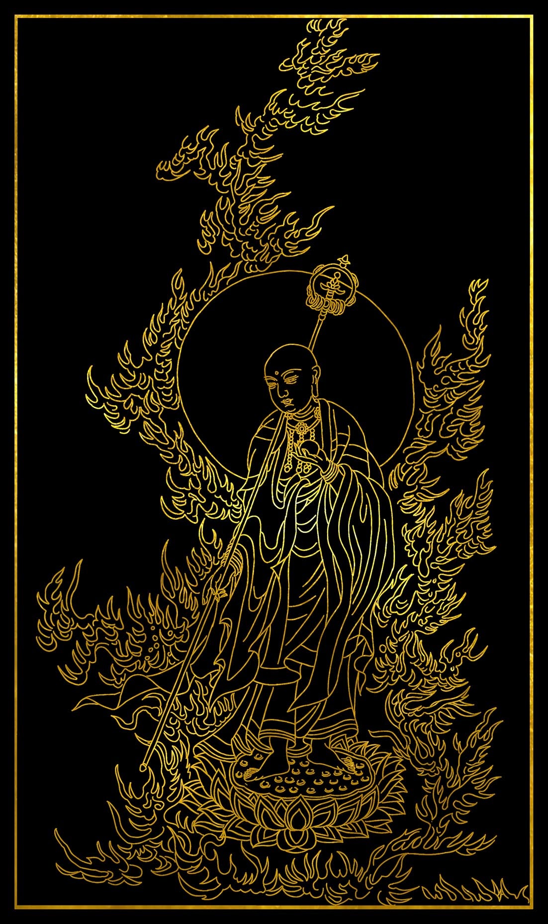 Sacred King Ksitigarbha Thangka DIY Kit