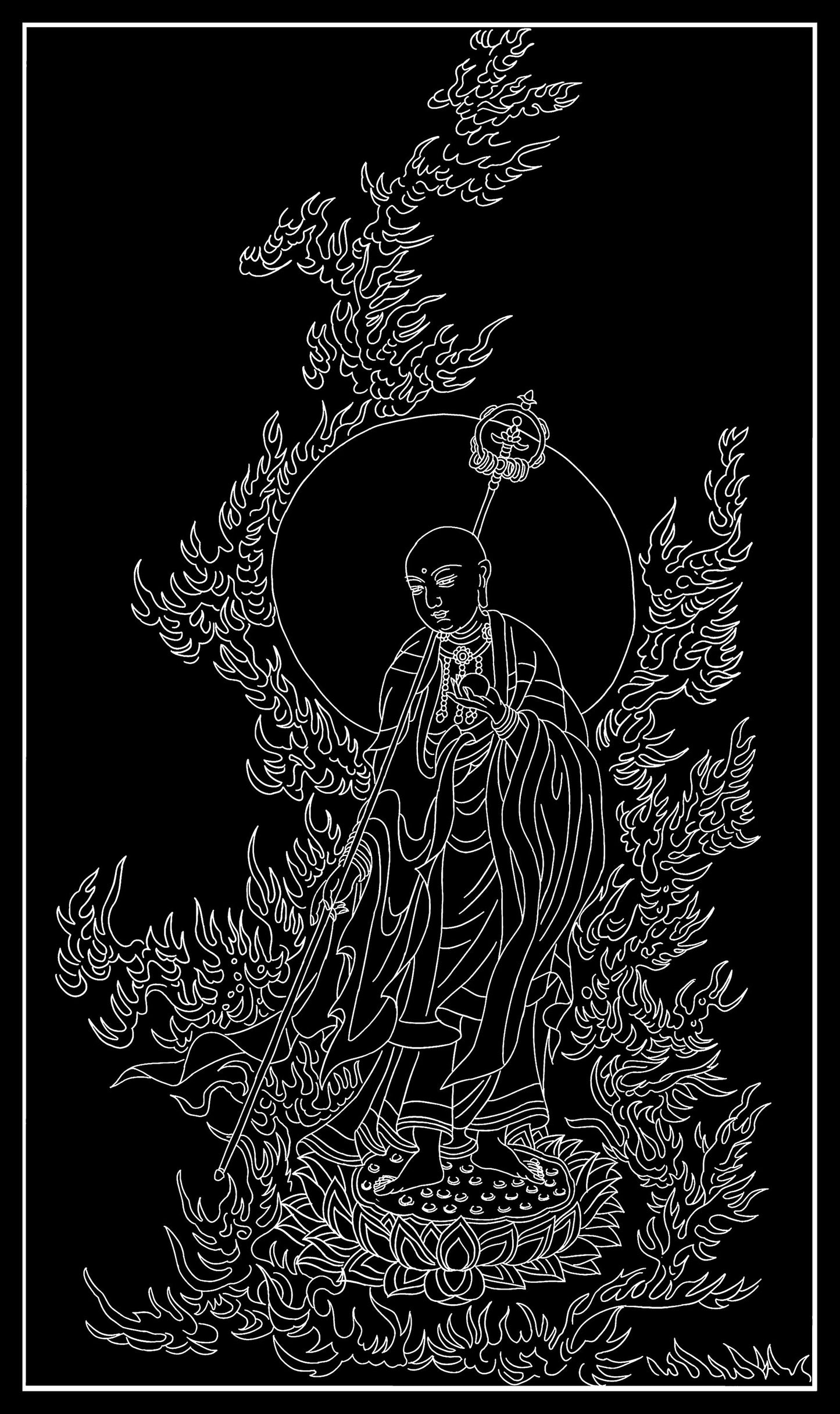 Sacred King Ksitigarbha Thangka DIY Kit