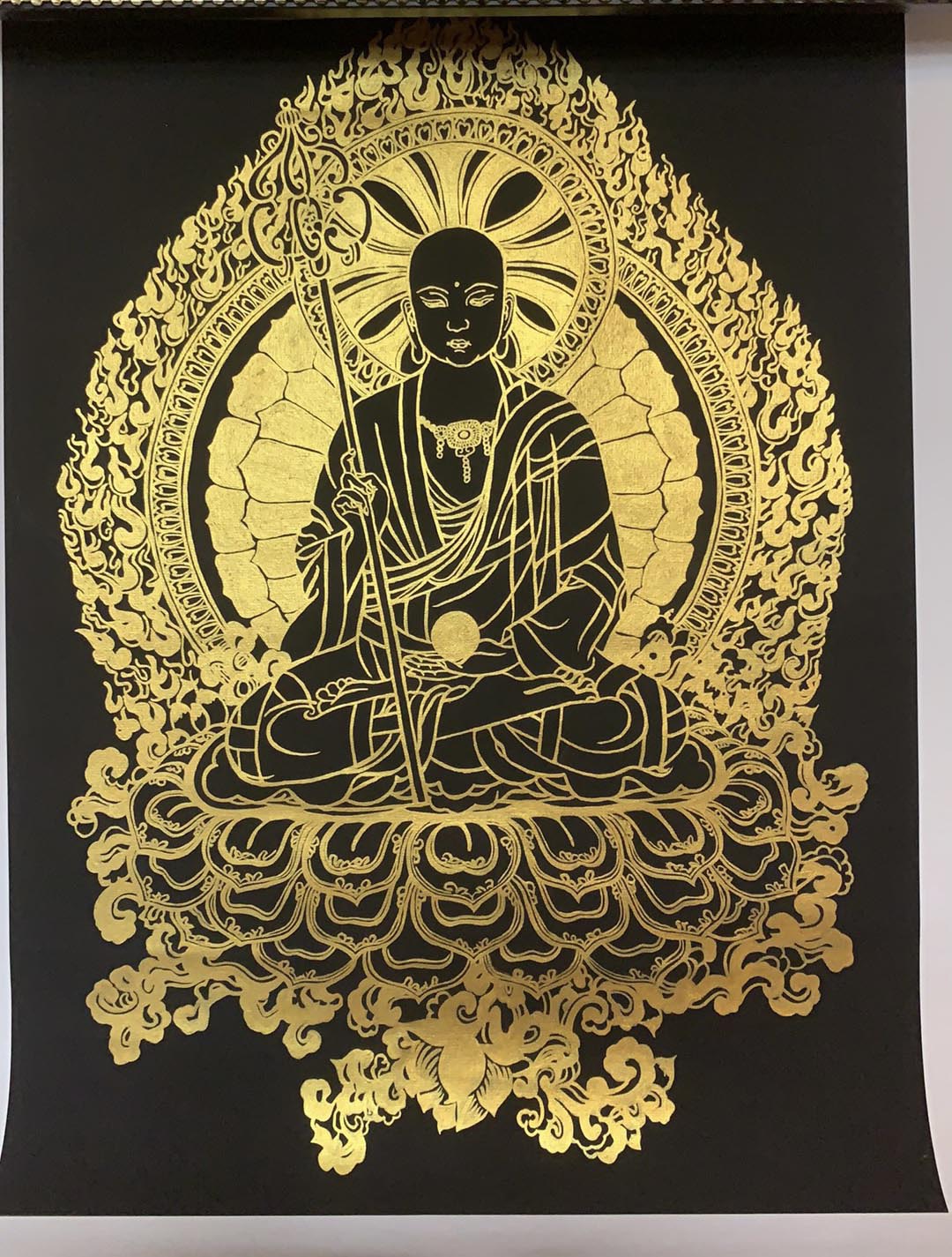 Sacred King Ksitigarbha Thangka DIY Kit