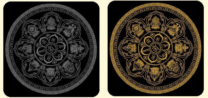 Thangka DIY Kit – Eight Auspicious Symbols Hand-Painting Decoration