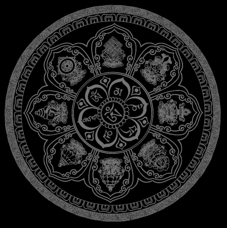 Thangka DIY Kit – Eight Auspicious Symbols Hand-Painting Decoration