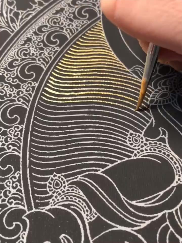 Thangka Gold Detailing Kit - Elevate Your Artistry with German Ultra-Fine Gold Powder