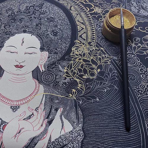 Thangka Gold Detailing Kit - Elevate Your Artistry with German Ultra-Fine Gold Powder