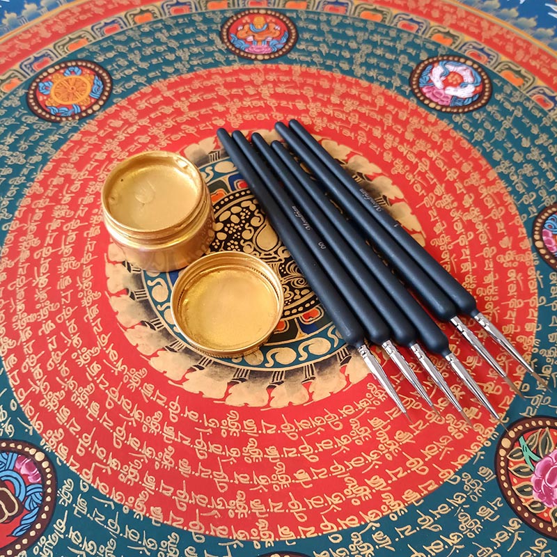 Thangka Gold Detailing Kit - Elevate Your Artistry with German Ultra-Fine Gold Powder