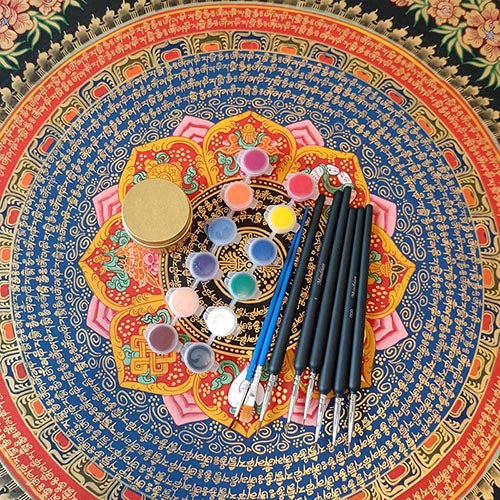 Thangka Gold Detailing Kit - Elevate Your Artistry with German Ultra-Fine Gold Powder