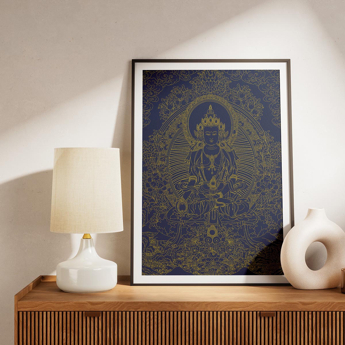 Tibetan Ksitigarbha Bodhisattva Thangka DIY Kit - Handcrafted Masterpiece