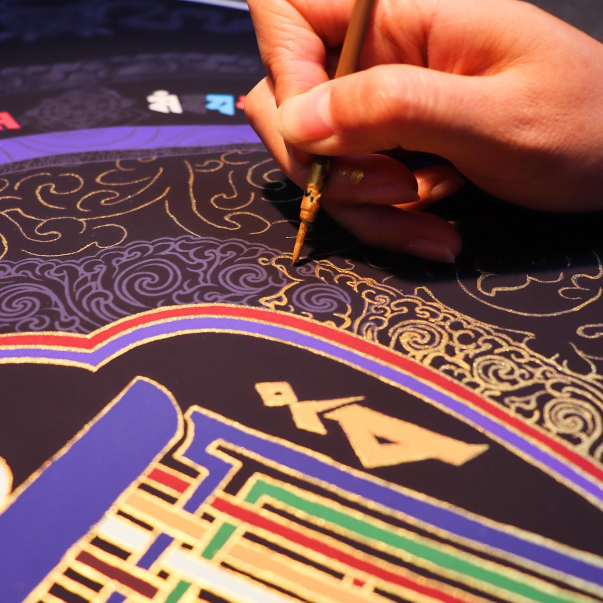 Masterpiece of Serenity Ten Attributes Thangka DIY Kit