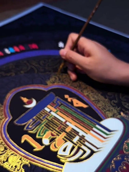 Masterpiece of Serenity Ten Attributes Thangka DIY Kit