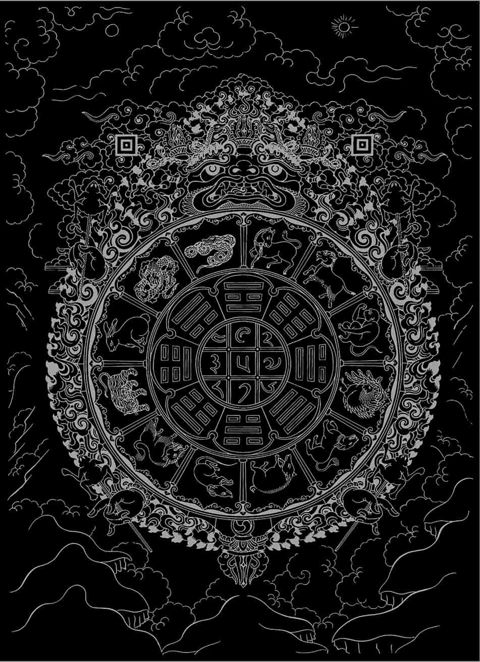 Nine Palaces Bagua Thangka DIY Kit - A Path to Inner Peace