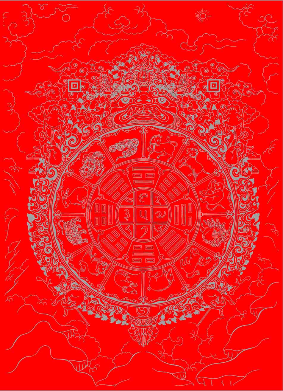 Nine Palaces Bagua Thangka DIY Kit - A Path to Inner Peace