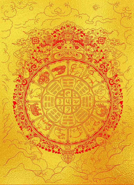 Nine Palaces Bagua Thangka DIY Kit - A Path to Inner Peace