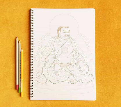 Thangka Coloring Book - White Outline Mindfulness Edition for Kids