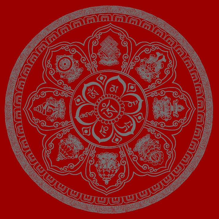 Thangka DIY Kit – Eight Auspicious Symbols Hand-Painting Decoration
