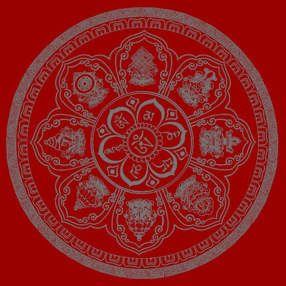 Thangka DIY Kit – Eight Auspicious Symbols Hand-Painting Decoration