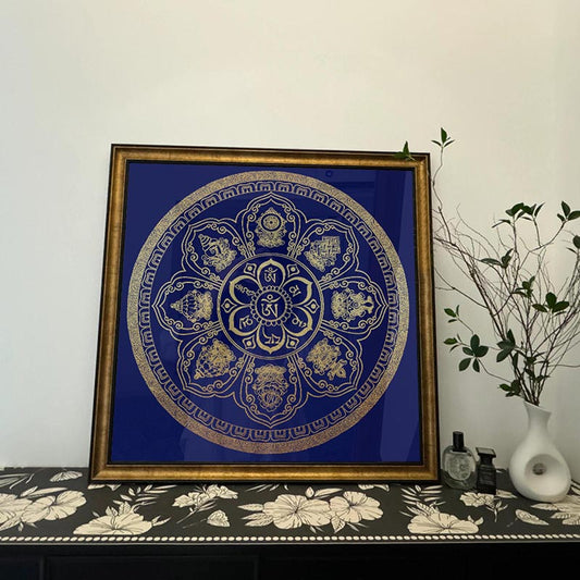 Thangka DIY Kit – Eight Auspicious Symbols Hand-Painting Decoration