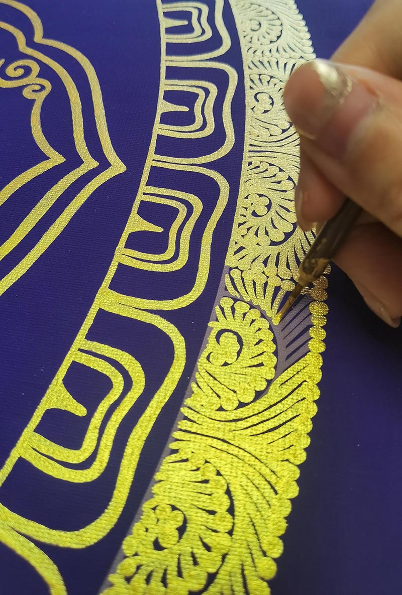 Thangka DIY Kit – Eight Auspicious Symbols Hand-Painting Decoration