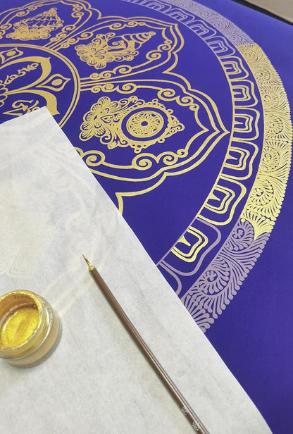 Thangka DIY Kit – Eight Auspicious Symbols Hand-Painting Decoration