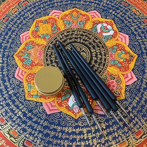 Thangka Gold Detailing Kit - Elevate Your Artistry with German Ultra-Fine Gold Powder