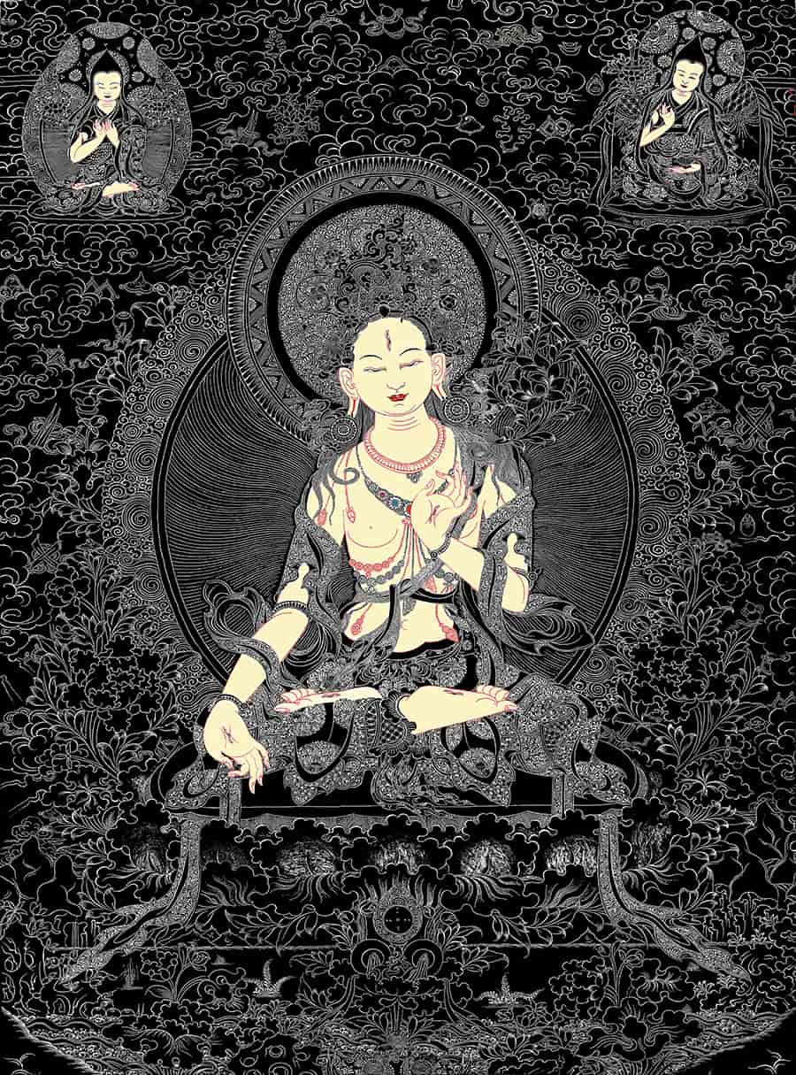 White Tara Black Gold Thangka DIY Kit: A Journey to Inner Peace