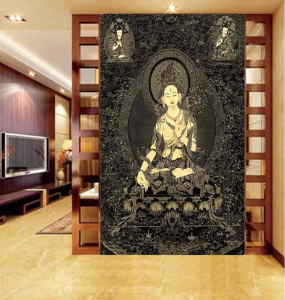 
White Tara Black Gold Thangka DIY Kit: A Journey to Inner Peace
