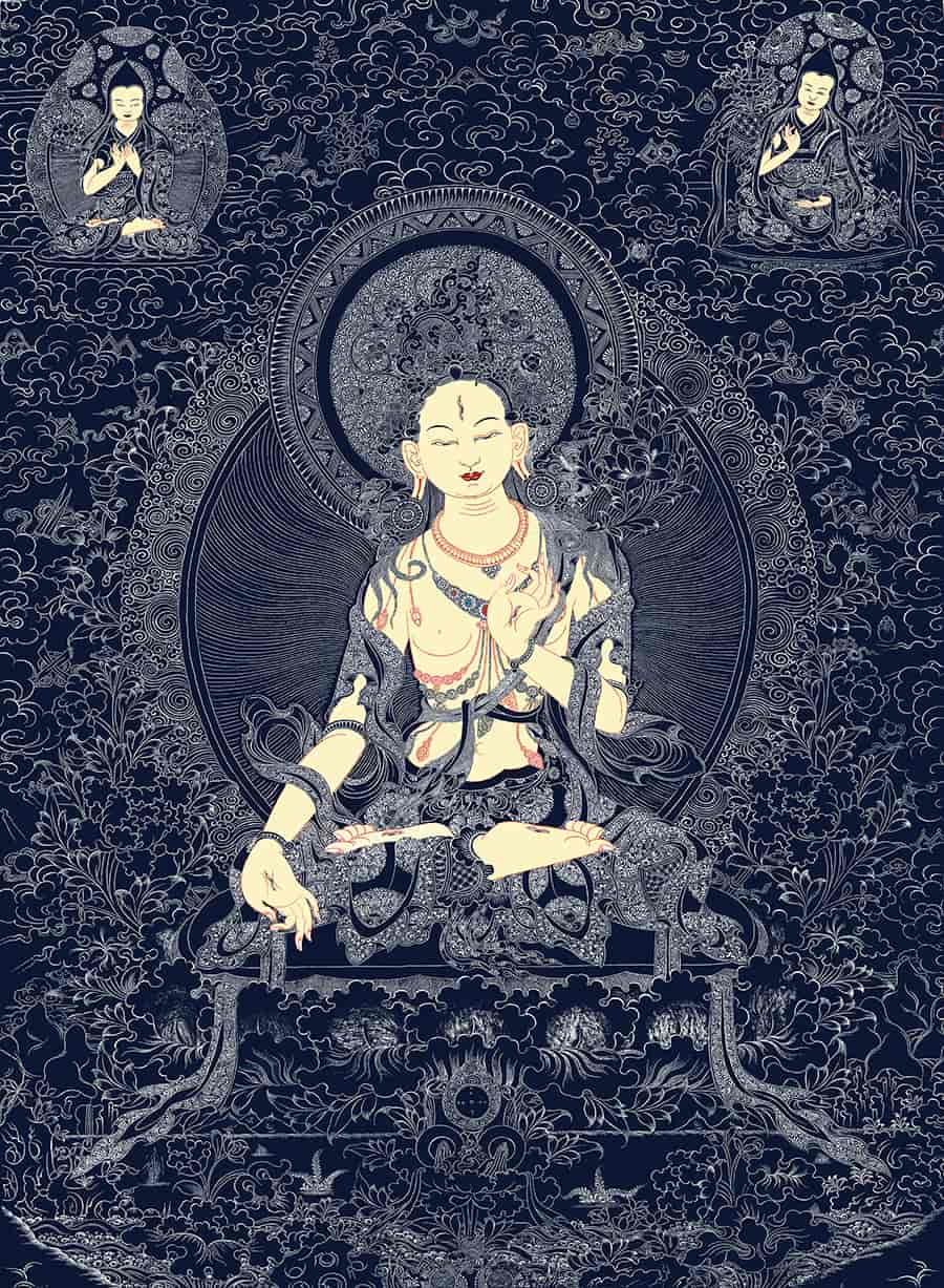 
White Tara Black Gold Thangka DIY Kit: A Journey to Inner Peace
