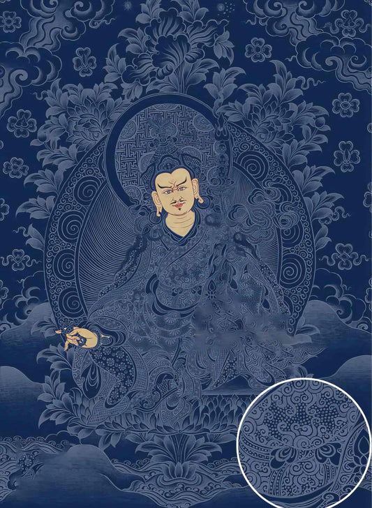Sacred Guru Rinpoche Thangka DIY Kit – Elevate Your Space with Tibetan Wisdom